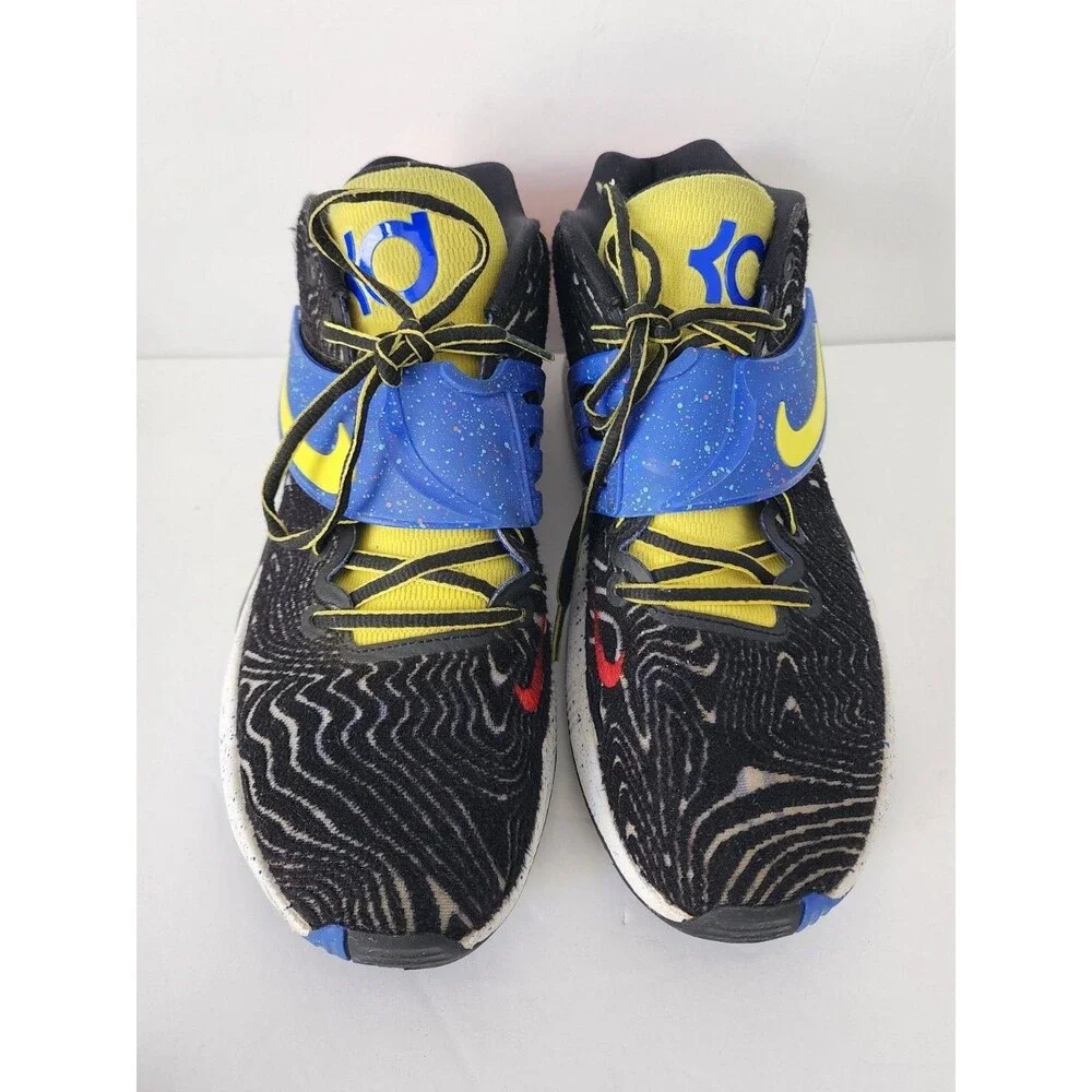 Men's Size 9.5 Nike KD 14 Pop Art Shoes Black-White-Yellow Strike CW3935-004